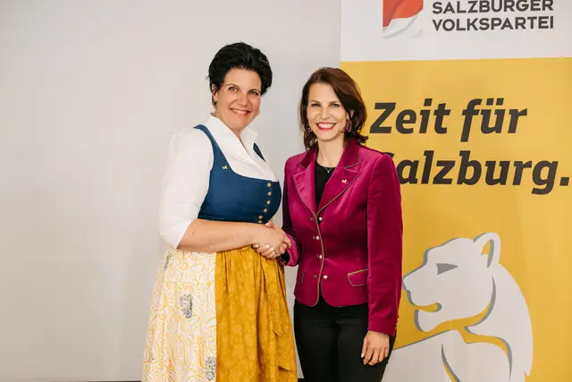 Sandra Hasenauer, Karoline Edtstadler | Foto: Salzburger Volkspartei / Horn