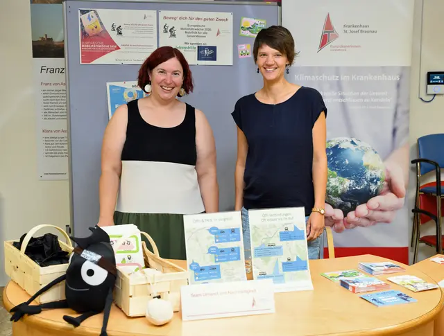 Claudia Schmidt (rechts, Umwelt- und Nachhaltigkeitsmanagerin) und Sieglinde Staffl vom Team Umwelt und Nachhaltigkeit am Krankenhaus St. Josef Braunau. | Foto: Krankenhaus Braunau