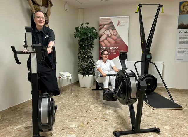 Mitarbeiter sammelten fleißig Kilometer für den guten Zweck. | Foto: Krankenhaus Braunau