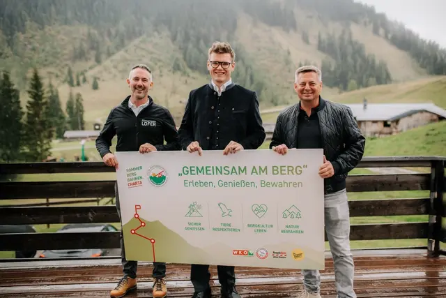 Pressegespräch zur Gipfelcharta in Salzbrug. v.l.n.r.: Josef Aichhorn, Maximilian Aigner, Kornel Grundner | Foto: Lisa Staudinger Fotografie