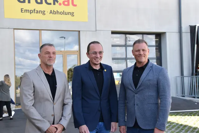Andreas Mößner, Gerhard Patek, Markus Graf, Geschäftsführung druck.at. | Foto: Mirjam Preineder