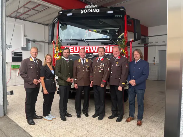 Feierliche Übergabe es neuen Fahrzeugs der FF Söding | Foto: Gemeinde Söding-St. Johann