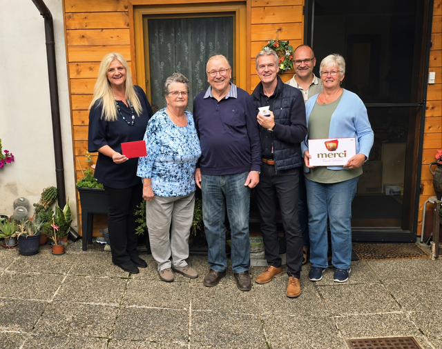 Hilde Juricka, Johanna und Hermann Cerny, Robert Feldmann, Roland Cerny ( Sohn ) und Martina Blaha.  | Foto: Gemeinde Drosendorf 