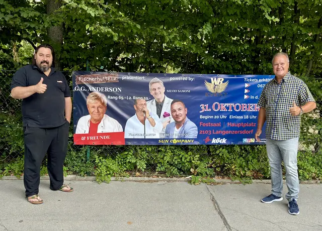 Die Initiatoren des Schlagerabends: Veranstalter Georg Cech und Langenzersdorfs Vizebürgermeister Wolfgang Motz.  | Foto: Motz