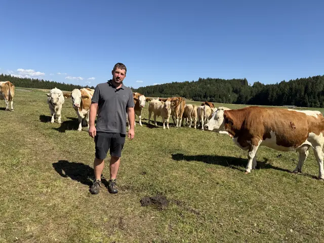 Bio Landwirt Lukas Hochwallner bei seiner Herde auf der Weide | Foto: NahtürlichBIO