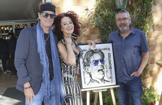 Martin Sonnleitner, Christina Lugner und Ronny Seunig in der "Falco"-Villa. | Foto: Privat