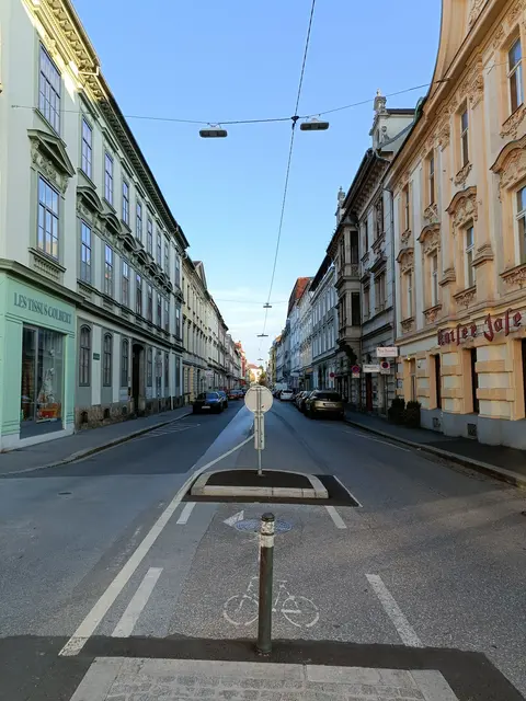 Blick in die Mandellstraße in Graz