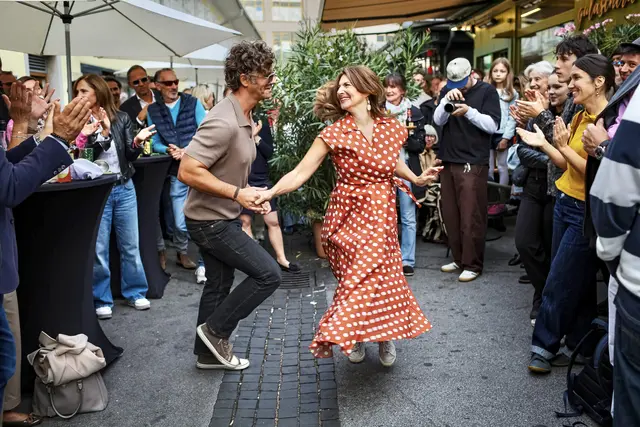 Gulasch Boogie: Panos Roumeliotis und Olivia Strohecker performten live.