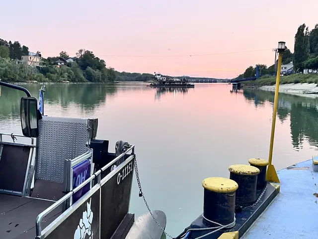 Im Herbst glättet sich die Donau in Ottensheim | Foto: Ottensheimer Drahtseilbrücke GmbH