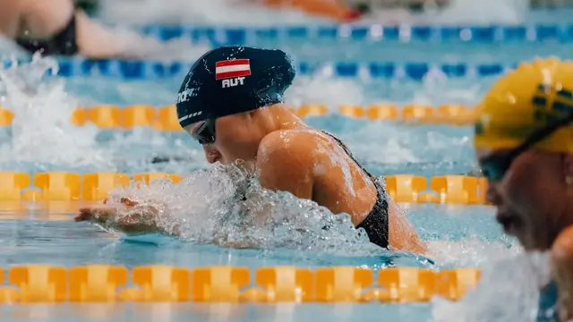 Lilli Paier aus Neuberg an der Mürz zählt zu den großen Medaillenhoffnungen. Sie holte bei den Europäischen Olympischen Jugendspielen 2025 eine Bronzemedaille über 200 Meter Brust. | Foto: ÖOC
