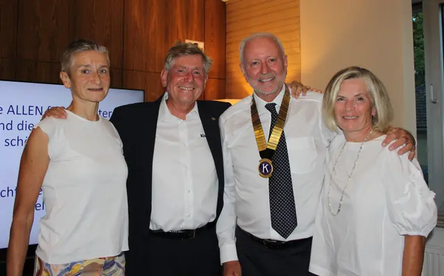 Eva Klement (Sekretärin 2025/26), Franz Ernstbrunner Präsident Amtsjahr, 2025/26, Herbert Reiffenstuhl Präsident Amtsjahr 2026/27 ab 1.10.2026, Regina Mayr Sekretärin im Amtsjahr 2026/27. | Foto: Kiwanisclub Baden