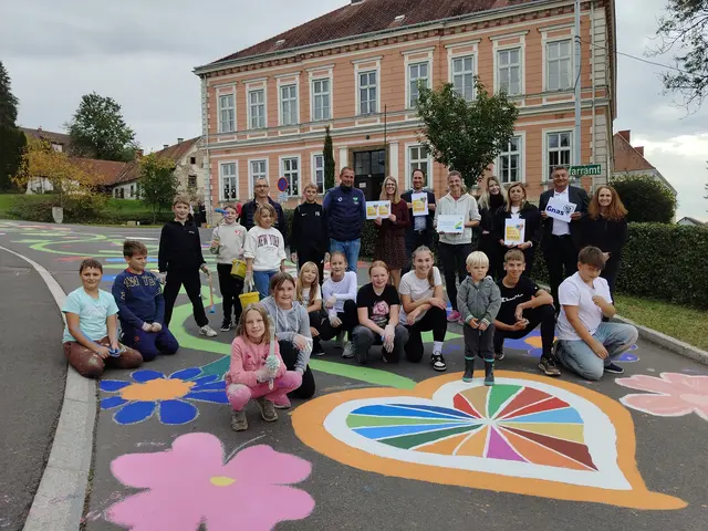 Kinder vor der Schule