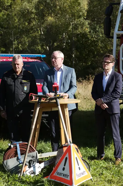 Pressekonferenz zu fünf Jahre nach dem Brand Mittagstein. | Foto: Santrucek