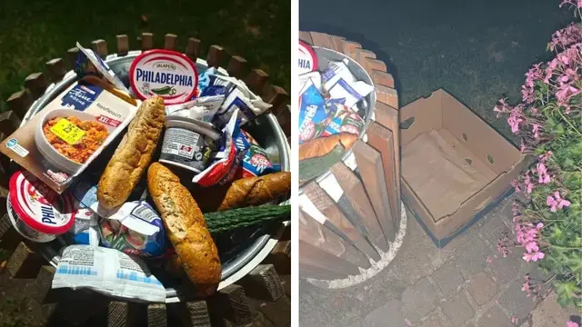 In Spittal wurden bereits zum dritten Mal verteilte Lebensmittel der Tafel in Mülleimern entsorgt. Österreichweit landen täglich rund 3.000 Tonnen Lebensmittel im Müll. | Foto: Privat