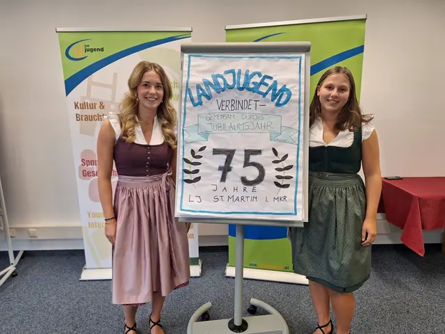 Juliane Schaubschläger und Sonja Schwarzbauer präsentierten ihr Projekt "Landjugend verbindet – Gemeinsam durchs Jubiläumsjahr". | Foto: Landjugend OÖ