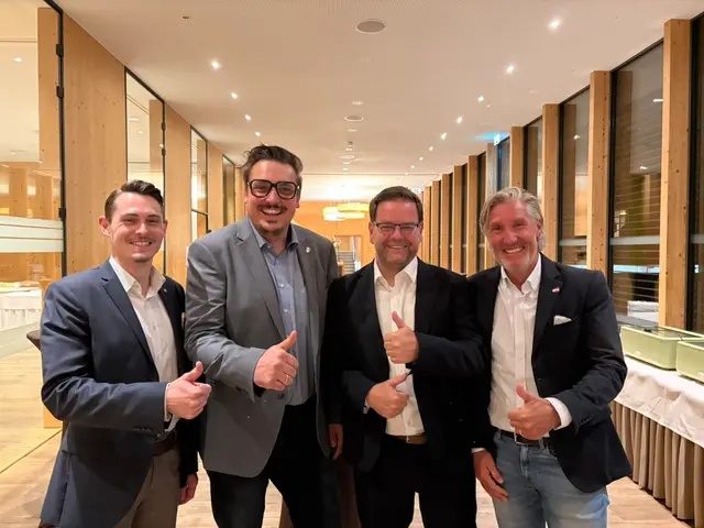 V.l.: Daniel Marschik, Christoph Steiner, Markus Abwerzger und Markus Wegscheider
 | Foto: FPÖ