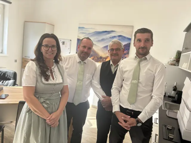 Leiterin Silvia Fürstaller mit ihrem Team: Manuel Gruber, Othmar Tantscher und Zlatko Novakovic.
