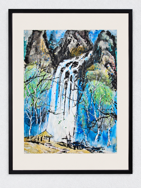 Chinesische Landschaft
Maße 70 x 100 cm gerahmt  | Foto: Künstlerin Brigitta Peinsipp 