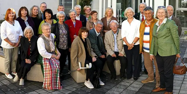 Gemeinsam haben sie die Schulbank gedrückt und vor 60 Jahren die Matura erlangt. Nun kam es in Leibnitz zum großen Wiedersehen. | Foto: Herbert Ribul
