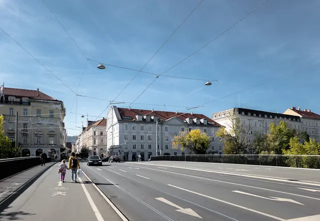 Auch im Zuge der Innenstadtentflechtung wurde die Tegetthoffbrücke saniert. Eine Ersatzbrücke gab es dieses Mal nicht. | Foto: Konstantinov
