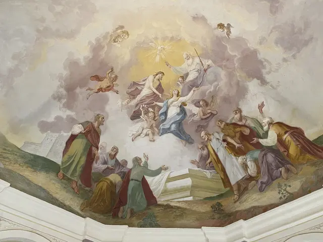 Das Deckenfresko stellt die Aufnahme Mariens in den Himmel dar. | Foto: Pfarrgemeinderat Grainbrunn
