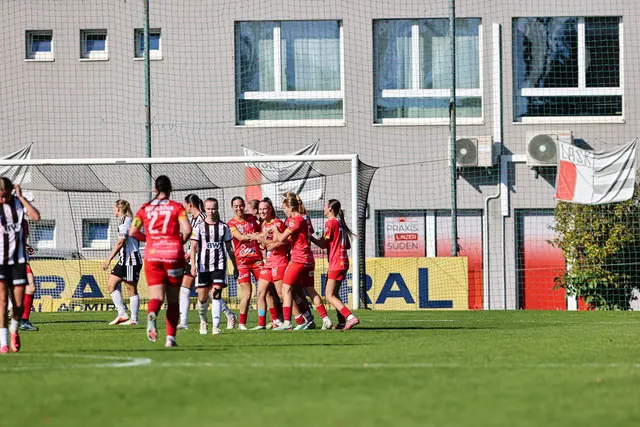 Jubel bei den Südburgenländerinnen nach dem Siegtreffer durch Valentina Forobosko. | Foto: Benjamin Reischl