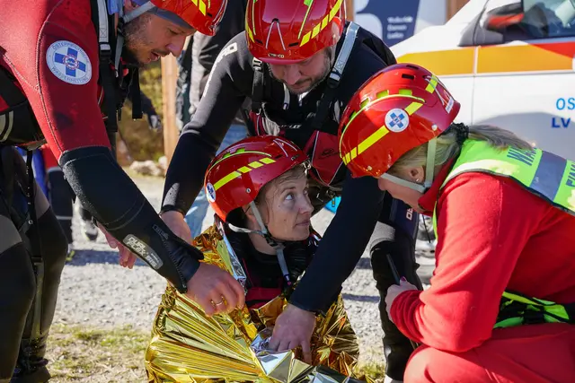 Einsatzkräfte trainierten den Ernstfall auf der Schlossalm in Bad Hofgastein. | Foto: Land Salzburg/Neumayr/Hölzl