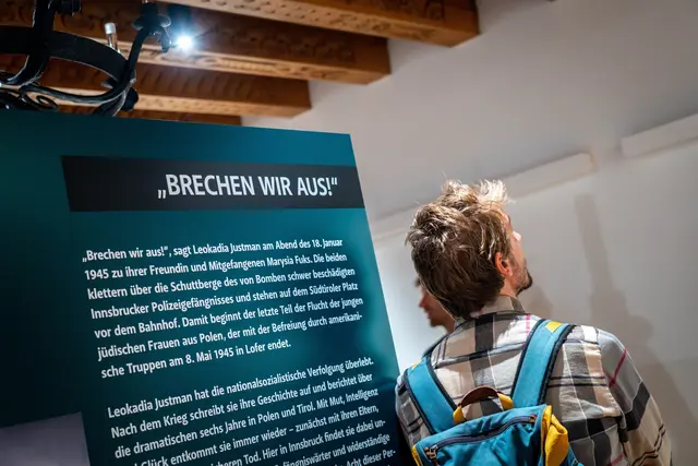 Zum zweiten Mal war die Sonderausstellung rund um Justmans Flucht in Tirol Teil der österreichweiten Aktionsnacht. | Foto: Land Tirol/Hörmann