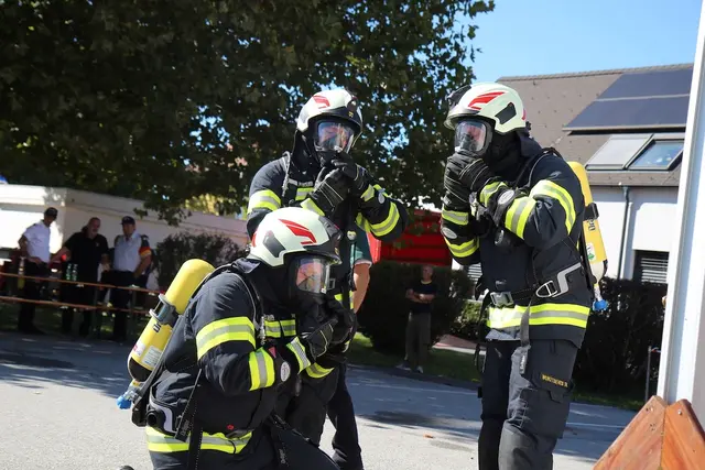 13 Feuerwehrtrupps absolvierten die Atemschutzleistungsprüfung. | Foto: Bezirksfeuerwehrkommando Güssing
