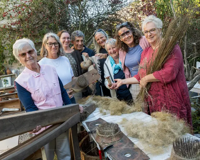 Das Kultur- und Handwerkshaus Ferlach gab vielseitige Einblicke in den Arbeitsprozess von Flachs. | Foto: Dieter Arbeiter