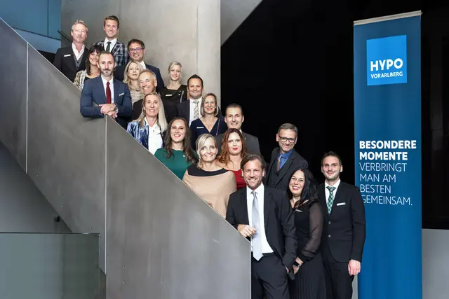 Das Team der Grazer Filiale der Hypo Vorarlberg beging vor vier Jahren ihr 20-Jahr-Jubiläum. | Foto: Daniela Jakob