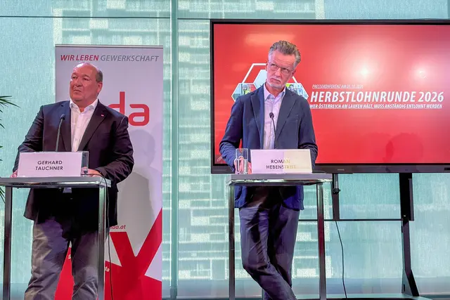 Roman Hebenstreit, Chef der Gewerkschaft vida, gibt vor der Herbstlohnrunde den Ton an. | Foto: Christiane Appel/MeinBezirk