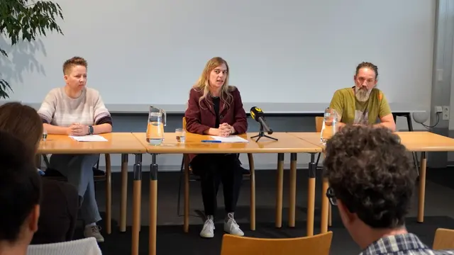 v.l.n.r. Mag.a Margaretha Kapferer (Teamleiterin Beratungsstelle Gewaltprävention Tirol), Mag.a Jolanda Stricker (Projektleiterin), Andreas Reisigl (Berater) bei der Pressekonferenz. | Foto: PSP Tirol/Schmid