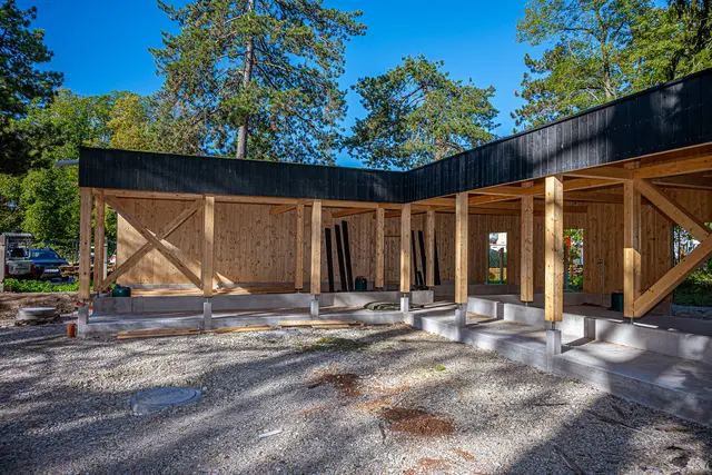 Die neue Begegnungszone im Welser Tiergarten mit dem Nutztierbereich für Schafe und Kaninchen. | Foto: Stadt Wels