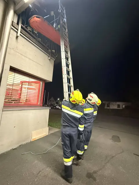 Im Mittelpunkt staden wichtige Übungen mit der Korbtrage und einer Leiter. | Foto: Waltl