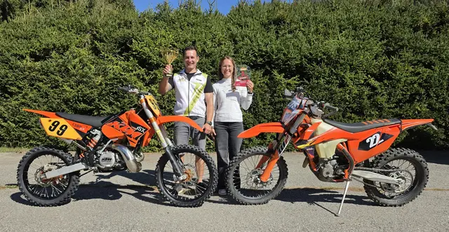 Carina und Roland Starzinger holten sich jeweils bei den Rennen den Gesamtsieg.