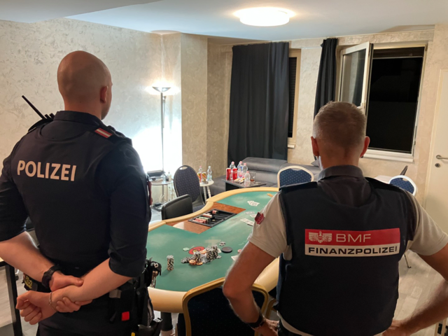 Die Finanzpolizei entdeckte zuletzt ein illegales Pokerspiel in einer Wohnung im 15. Bezirk. | Foto: Bundesministerium für Finanzen