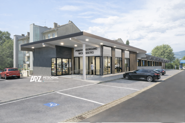 So soll das PVZ Wolfsberg nach der Fertigstellung aussehen. | Foto: Architekt Petschenig Ziviltechniker GmbH