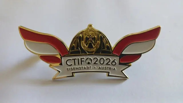 Das Abzeichen der Weltmeisterschaft 2026. | Foto: Bezirksfeuerwehrkommando Jennersdorf