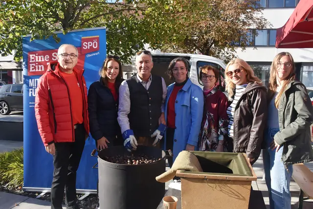 Die SPÖ Oberwart lud zu "Sturm küsst Maroni" in den Stadtgarten. | Foto: SPÖ Oberwart