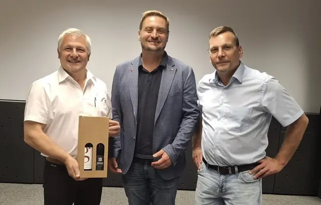 Der bisherige Obmann Berthold Baumgartner mit Nachfolger Leonhard Gmeiner und Geschäftsführer Christian Froschauer. | Foto: Gruppenwasserversorgung Perg u.U.