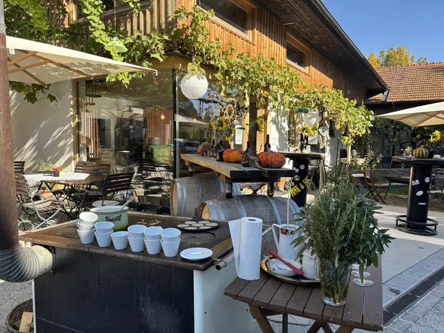 Ein herbstlicher Weinhof
