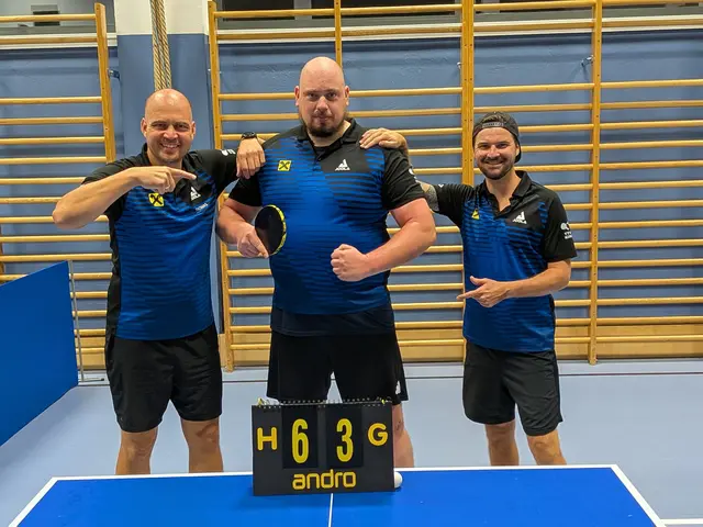 6:3-Heimsieg für Thomas Stank, Jörg Klause und Stefan Bergmann vom TTV Raika Kirchdorf 2