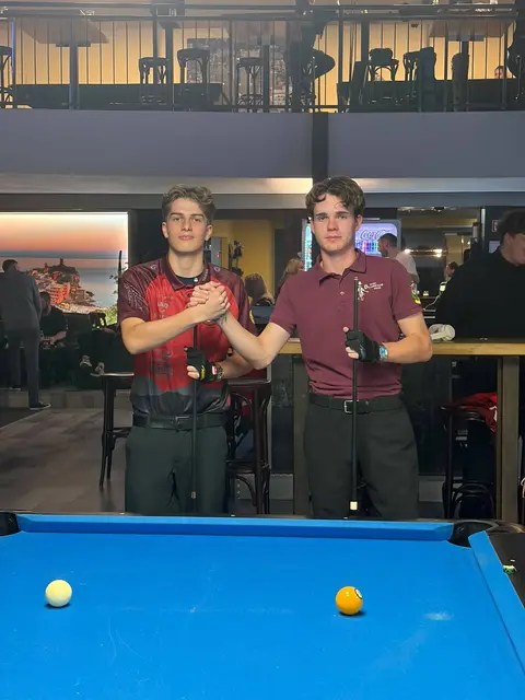 Die beiden Finalisten Yannik Putzer (BC Saustall, links) und Raphael Biasio (SBC Inzing) | Foto: BC Saustall Fieberbrunn