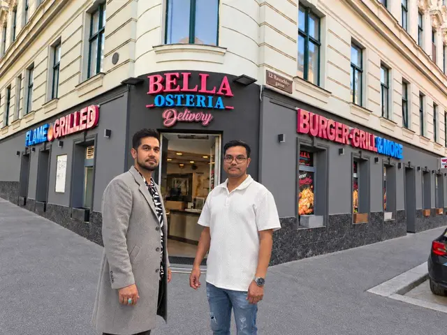 Ayoubi und Azimi vor Bella Osteria inder Ratschkygasse. | Foto: Bella Osteria