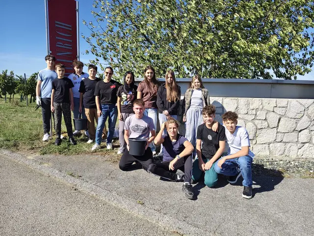 Die Schülerinnen und Schüler der Mittelschule Deutschkreutz packten bei der Weinlese im Weingut Silvia Heinrich selbst mit an und erhielten dabei spannende Einblicke in die Arbeit im Weingarten. | Foto: Silvia Heinrich