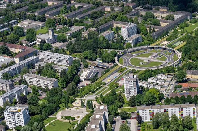 Zwischen Bindermichl und Spallerhof entsteht mit dem Projekt "Bellevue" zukünftig eine Verbindung der zwei Stadtviertel. | Foto: Stadt Linz/Pertlwieser