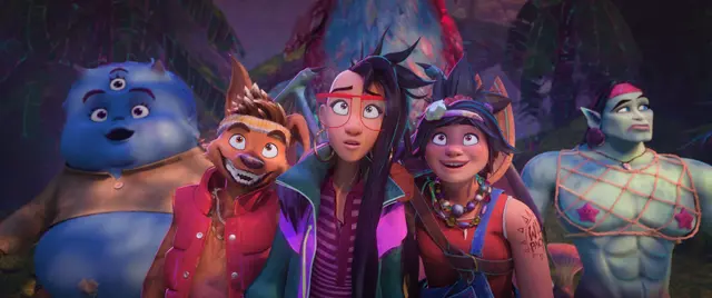 Bungi, Raww, Raissa, Jo und Prince Mermahn bezeichnen sich als das sogenannte "Wild Pack" | Foto: © 2026 DreamWorks Animation. All Rights Reserved.