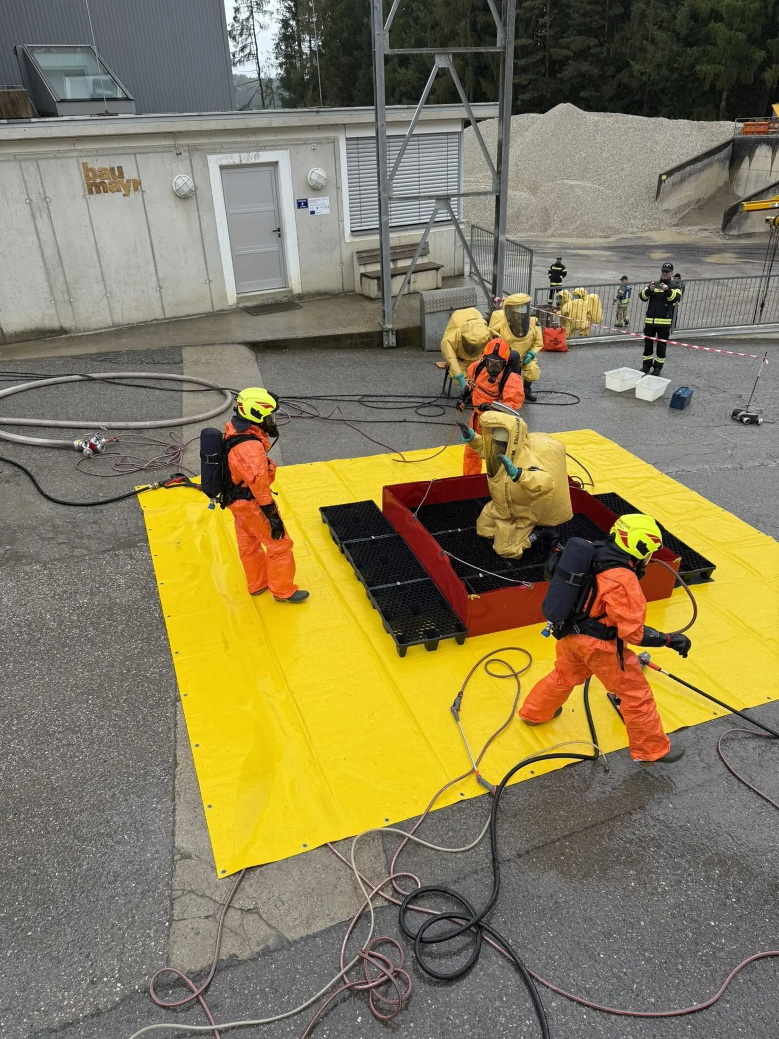 Hazardous materials response practice: Ried emergency services practiced ...