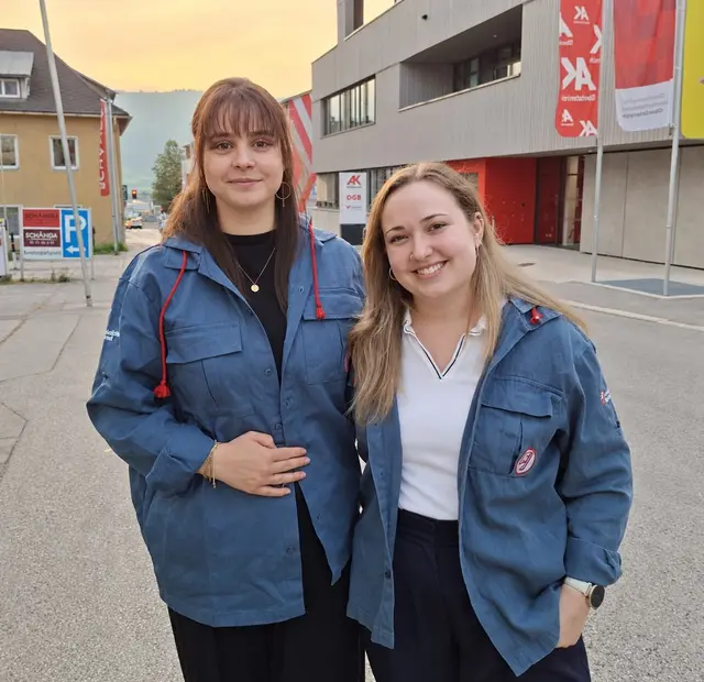 Clarissa Schaupp (li.) mit der Landesvorsitzenden, Eva Reiter.  | Foto: Sozialistische Jugend